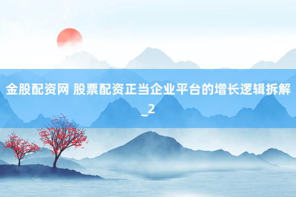 金股配资网 股票配资正当企业平台的增长逻辑拆解_2