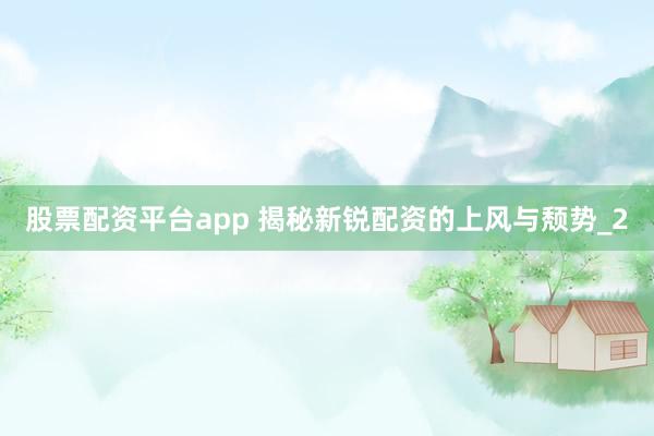 股票配资平台app 揭秘新锐配资的上风与颓势_2