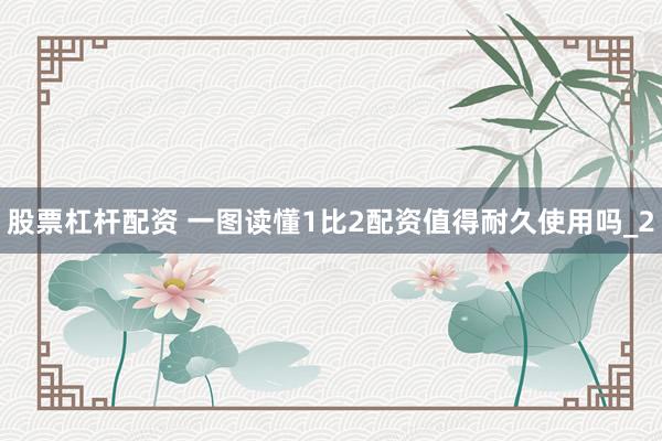 股票杠杆配资 一图读懂1比2配资值得耐久使用吗_2