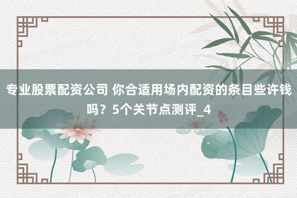 专业股票配资公司 你合适用场内配资的条目些许钱吗？5个关节点测评_4
