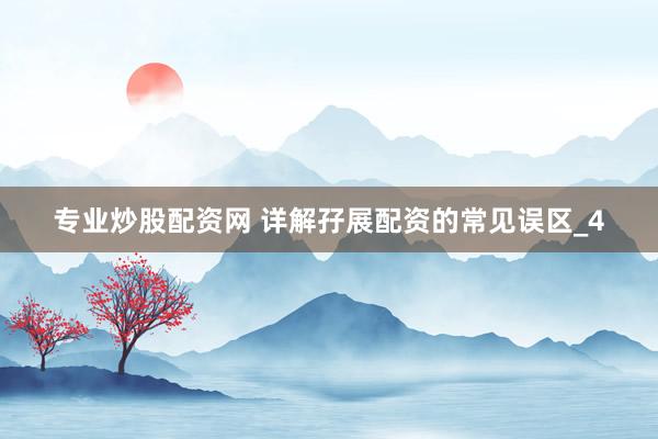 专业炒股配资网 详解孖展配资的常见误区_4
