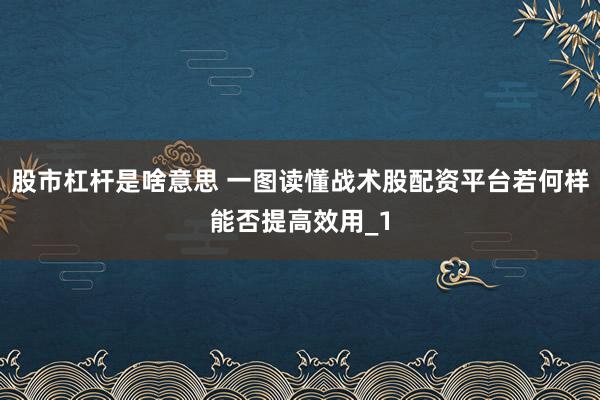 股市杠杆是啥意思 一图读懂战术股配资平台若何样能否提高效用_1